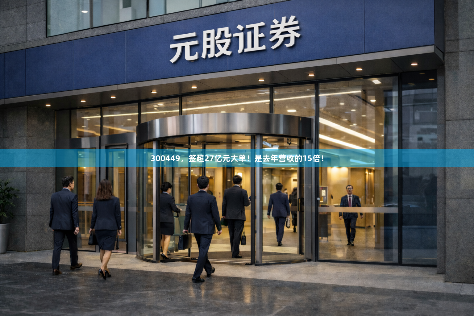 300449，签超27亿元大单！是去年营收的15倍！