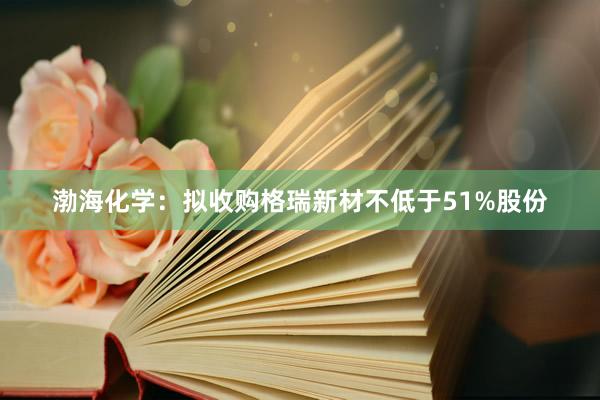 渤海化学：拟收购格瑞新材不低于51%股份