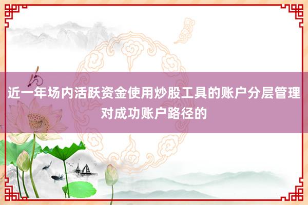 近一年场内活跃资金使用炒股工具的账户分层管理对成功账户路径的